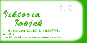 viktoria kopjak business card